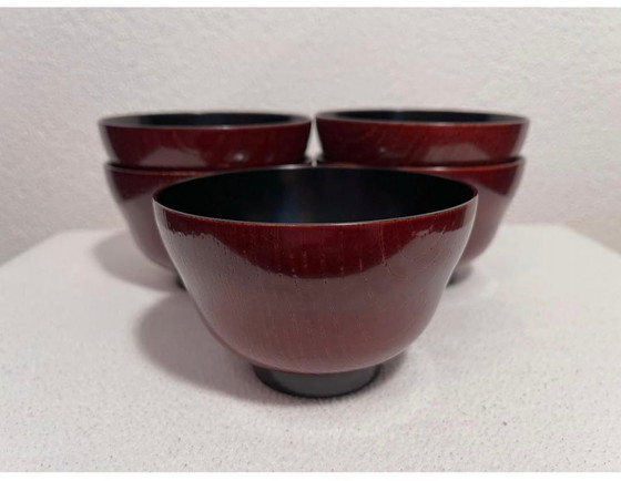 Image 1 of 5 magnifiques bols à soupe japonais Yamanaka par Zohiko Kyoto