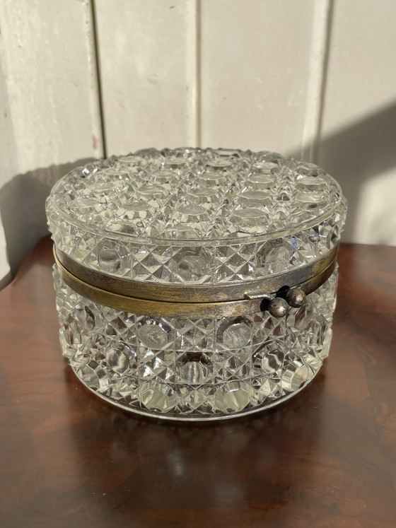 Image 1 of Portagioie o scatola portagioie in cristallo Baccarat, bijoux 1900-1930