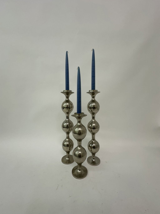Ensemble de 3 chandeliers vintage 1970