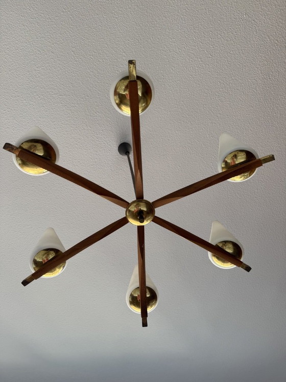 Lampada Rupert Nikoll Anni '50 – Lampade a sospensione, Wood (photo 3 of 6)