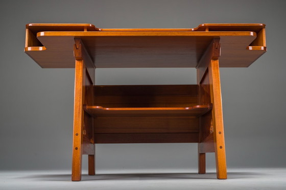 Image 1 of Mid-Century Modern Teak Schreibtisch, 1980er Jahre