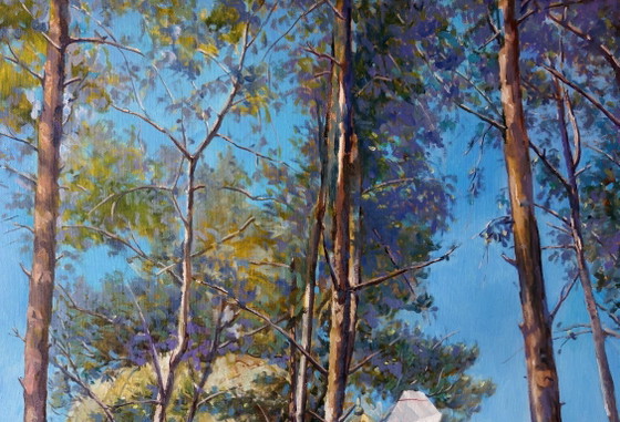 Original Ölgemälde Zeitgenössische Kunst Tempel Gute Nachrichten – Gemälde & Zeichnungen, Canvas (photo 5 of 7)