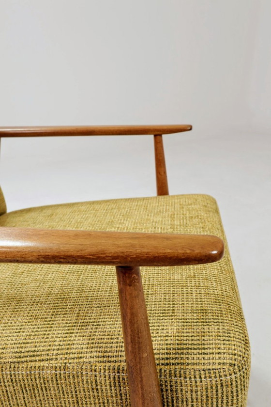 Image 1 of Poltrona vintage verde oliva, design moderno, anni '70
