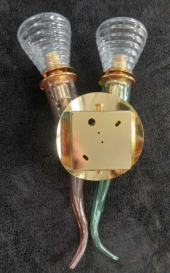 Image 1 of Lampada da parete in vetro disegnata da Giuseppe Righetto per Artemide Italia 1980