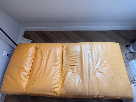 Image 1 of N. Eilersen Fauteuil Geel Leer Jens Juul Lounger