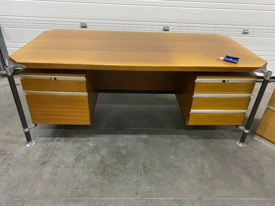 Image 1 of Desk with file cabinet and photo brochure MIM