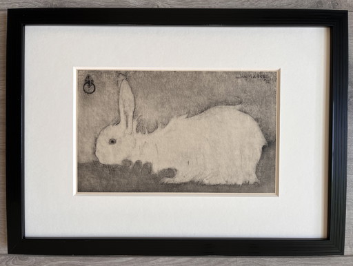 Jan Mankes 1889-1920 / Héliogravure Lapin blanc 1923