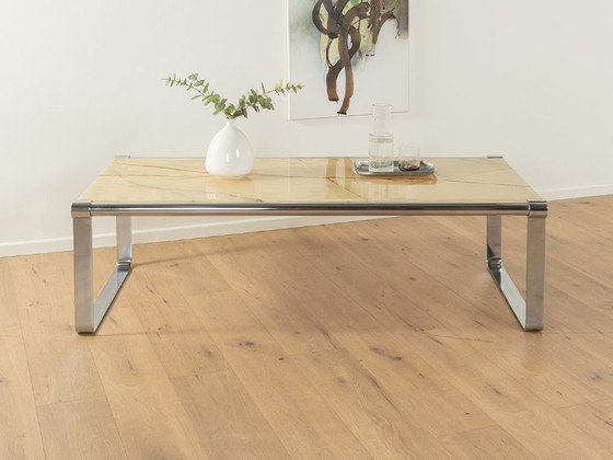 Image 1 of Tavolino da caffè in marmo onice anni '70, struttura cromata