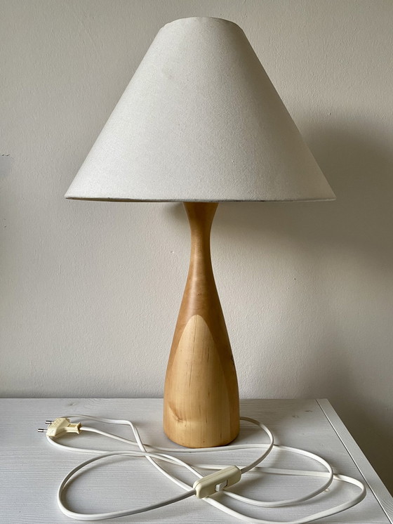 Image 1 of Vintage Scandinavian Wooden Table Lamp