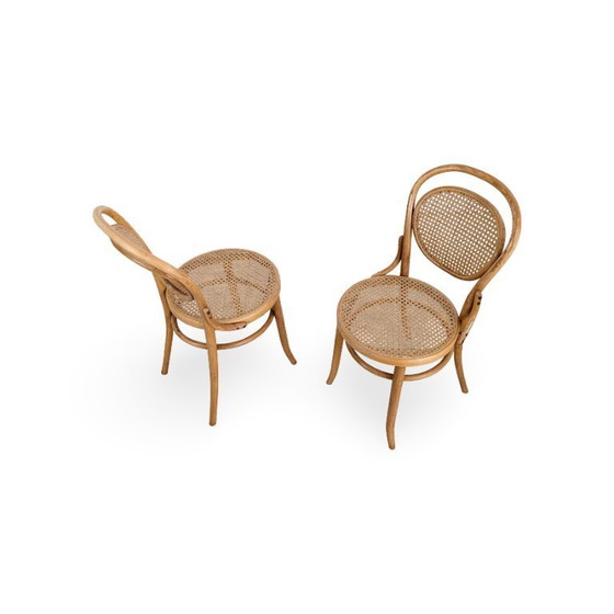 Image 1 of Set di 2 sedie originali in legno curvato J J Kohn Mundus, simili alla Thonet n. 15