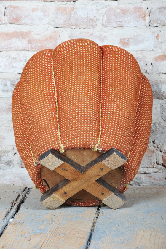 Originaler Art-Déco-Hocker von Jindřich Halabala für UP Závody, Buche, Tschechisch, 1930er Jahre – Textile (photo 8 of 9)