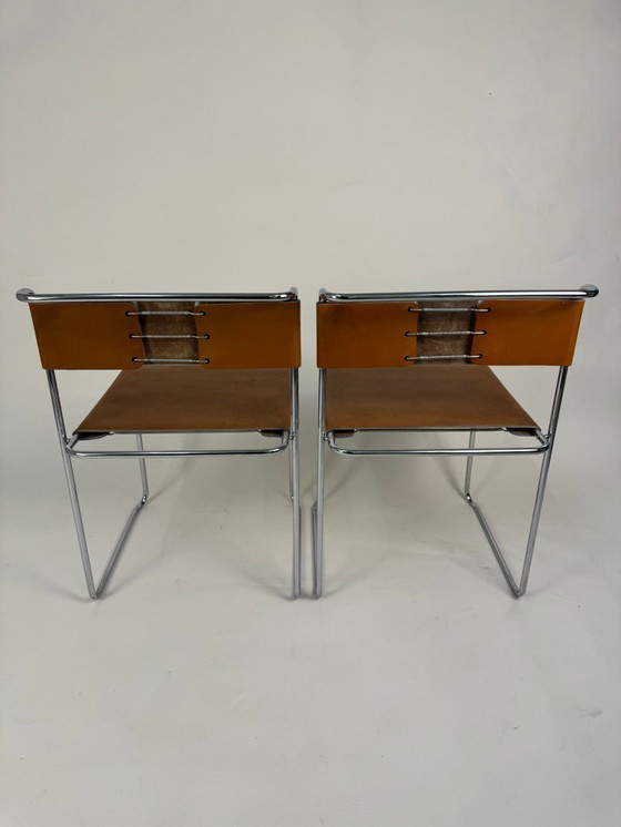 Image 1 of 1v2 Libellula chair Giovanni Carini Planula 70s vintage leather
