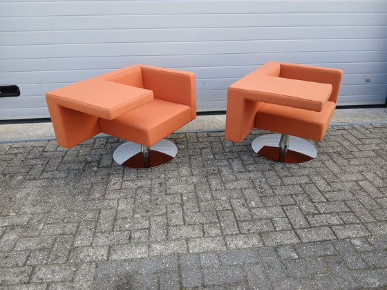 2 fauteuils pivotants Offecct Solitaire - Alfredo Häberli – Chaises pivotantes, Textile, Metal (photo 6 of 13)