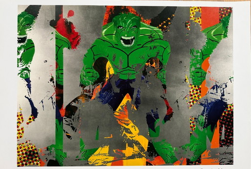 Jeff Koons, Triple Hulk Elvis III, 2007 copyright Jeff Koons, Incredible Hulk©right 2007 Marvel Entertainment, Printed in N