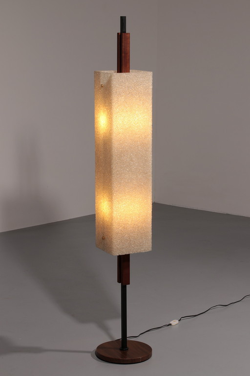 Maison Arlus Lampadaire Totem en résine granitée 1960