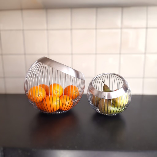 2 x WMF stainless steel Fruit bowls