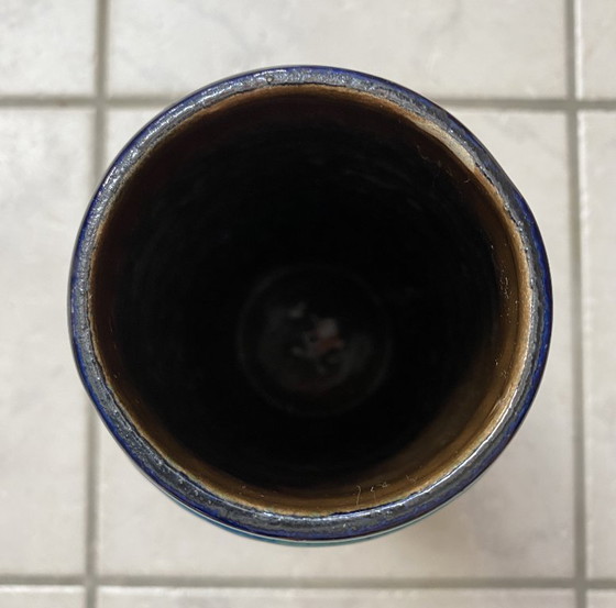 Image 1 of Jarrón de cerámica azul Scheurich modelo 260-30