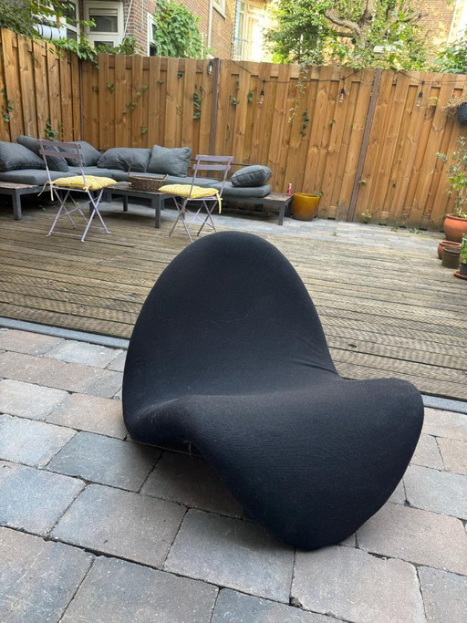 Sedia Artifort Tongue nera – stoelen fauteuils, Metal, Textile (photo 2 of 5)