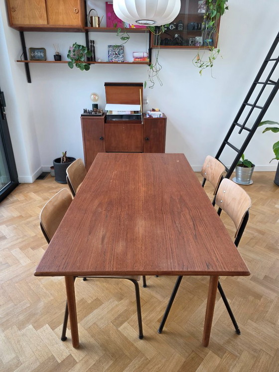 Image 1 of Deense Mid-Century Designer Eettafel in Teak – Larsen & Bender Madsen – Næstved, ca. 1960