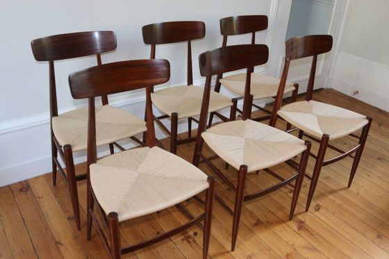 Image 1 of Rare série de 6 chaises vintage corde italienne Eredi Marelli, 1950