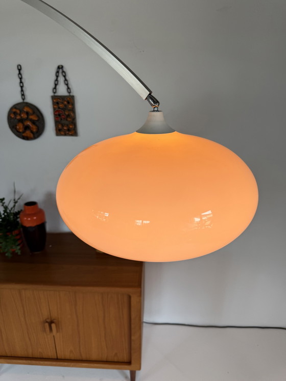 Vintage XXL Verstelbare Deense Booglamp ‘70 – Vloerlampen, Plastic, Metal (photo 12 of 15)