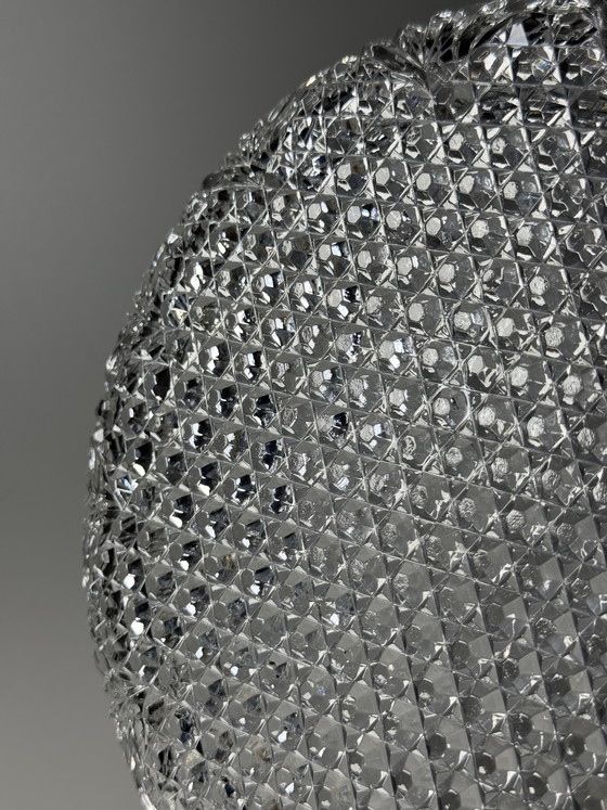Image 1 of Campana para queso/mantequilla de vidrio prensado estilo Art Déco – Verreries de Scailmont, Bélgica, década de 1930