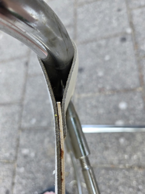 4 sedie di design, 1980 – Sedie da pranzo, Leather, Chrome (photo 7 of 9)