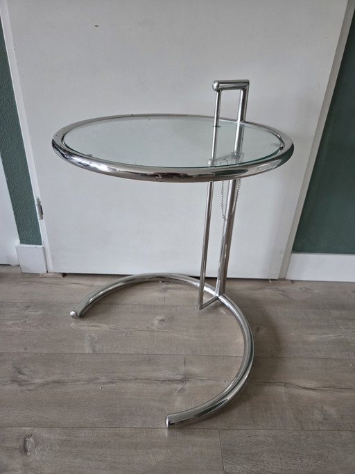 Vintage E1027 Table 1980 – bijzettafels, Glass, Metal