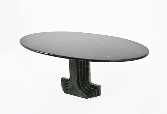 Image 1 of Ovale eettafel "Argo" van Carlo Scarpa voor Simon Gavina, jaren 70