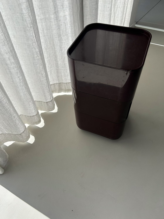 Componibili vintage Kartell Brown di Anna Castelli quadrati – Armadi contenitori, Plastic (photo 5 of 8)