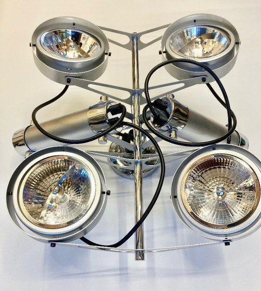 Plafoniera con 4 faretti