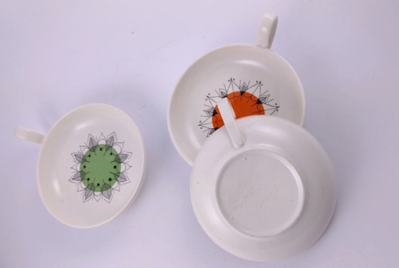 Assiettes Villeroy & Boch au design rétro moderne, motif vintage rare, vert et orange. – Vaisselle, Ceramic (photo 3 of 9)