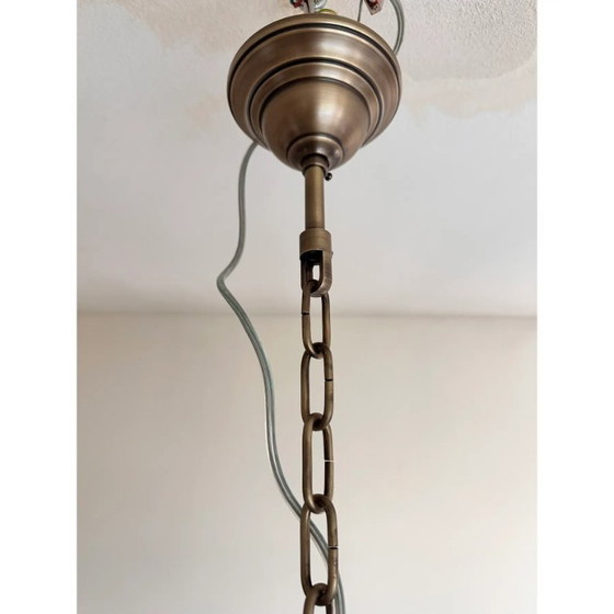 Image 1 of Eigentijdse transparante ‘Tronchi’ gebruinde kroonluchter van Muranoglas in Venini-stijl