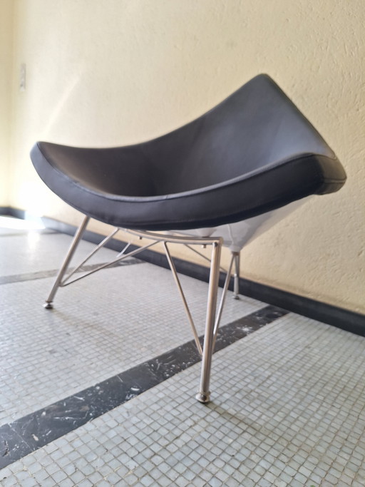 Fauteuil in de Vitra Coconut-stijl – Leather, Metal