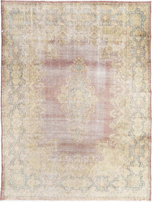 Tappeto orientale originale annodato a mano, vintage, artistico, moderno, 400 x 290 cm, condizioni eccellenti