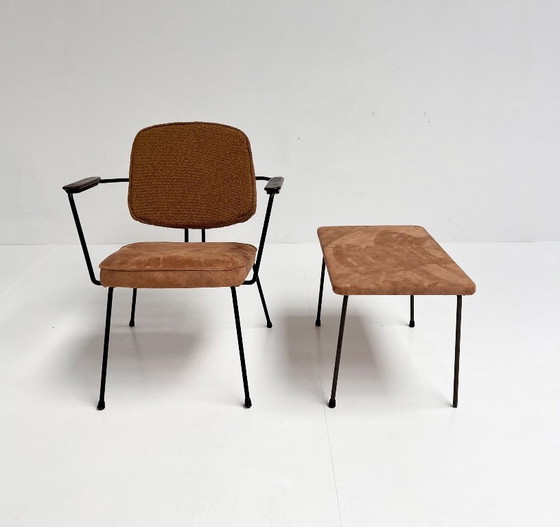 Image 1 of Model 5002 armchair with side table by Rudolf Wolf for Elsrijk, 1950s