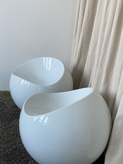 2x Ball Chair FINN STONE