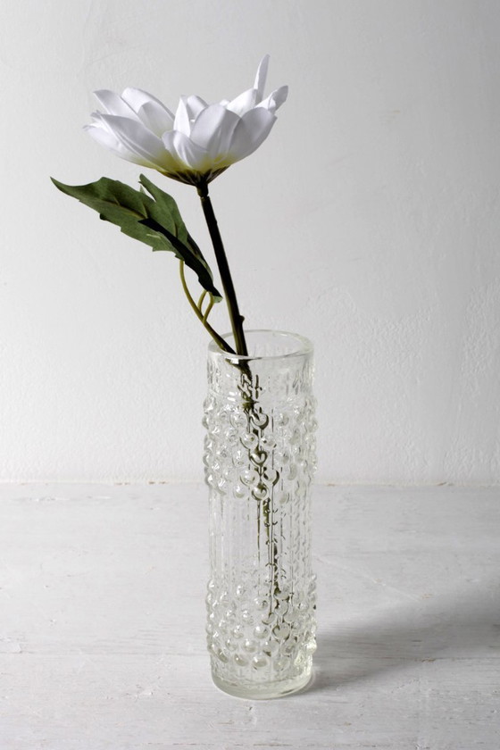Image 1 of Vintage Pressed Glass Vase: CandleWax Design by František Pečený, Czech Art Glass