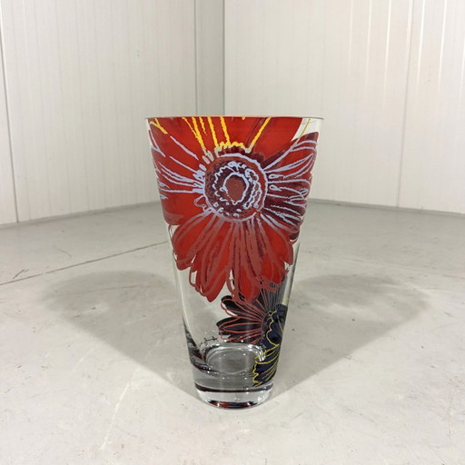 Jarrón de cristal de Andy Warhol para Rosenthal, Alemania, década de 1980