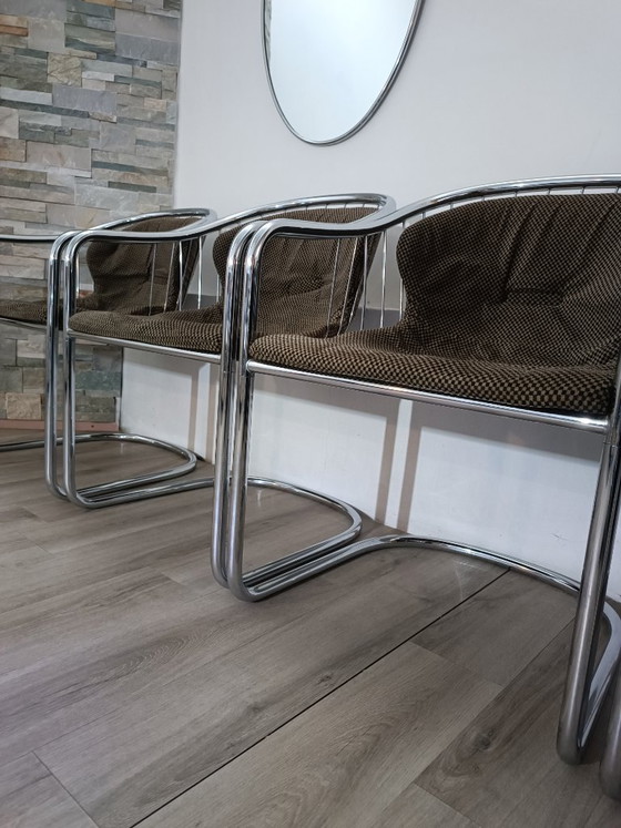 Image 1 of Cantileverstoelen van Gastone Rinaldi voor Rima, jaren 70.