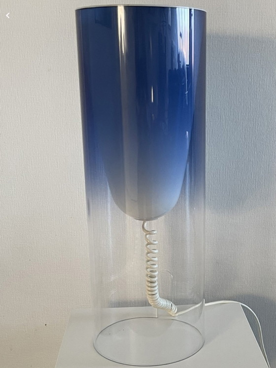 Kartell Toobe Cylindrical Large Acrylic Striking Blue Lamps – Floor lights, Plastic, Plexiglass (photo 4 of 5)