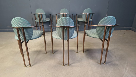 Image 1 of Post modern dining chairs by Belgochrom, set of 6 - 1980s