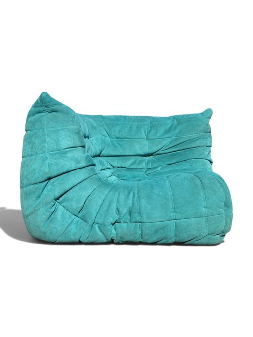 Sofá Esquinero Togo Turquesa — Michel Ducaroy para Ligne Roset