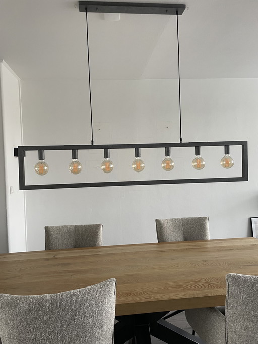 Lampada a sospensione industriale Livin24, 7 luci