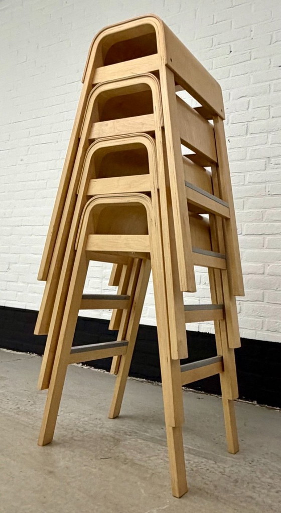 4 Vintage IKEA ‘Salve’ Barkrukken – Wood (photo 21 of 21)