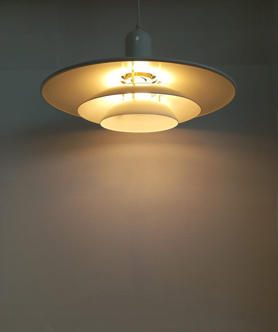 Image 1 of Plafonnier scandinave en métal, lampe en forme de bol/lampe annulaire, années 70/80