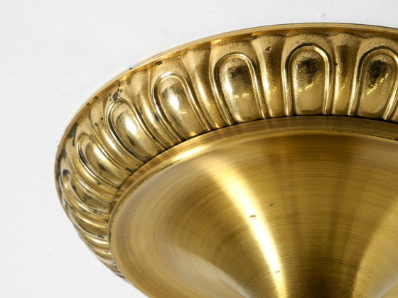 Image 1 of Lampe murale ou plafonnier ronde en laiton et métal, style pop art des années 1960, par Sölken