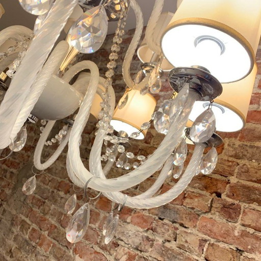 Lampadario di design italiano in cristallo Italamp Lenoir White 10+5 – kroonluchters, Glass, Crystal (photo 2 of 8)