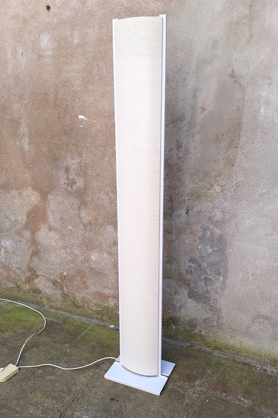 Image 1 of Relco halogeen vloerlamp van geperforeerd metaal uit de jaren 80