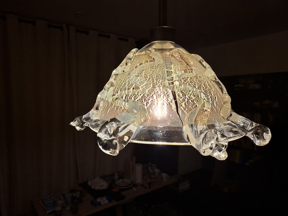 Glass-blown pendant lamp, Silver, Transparent (photo 6 of 6)